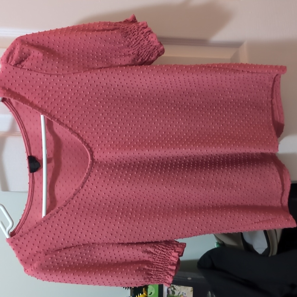 Pink Dotted Short Sleeve Shirt